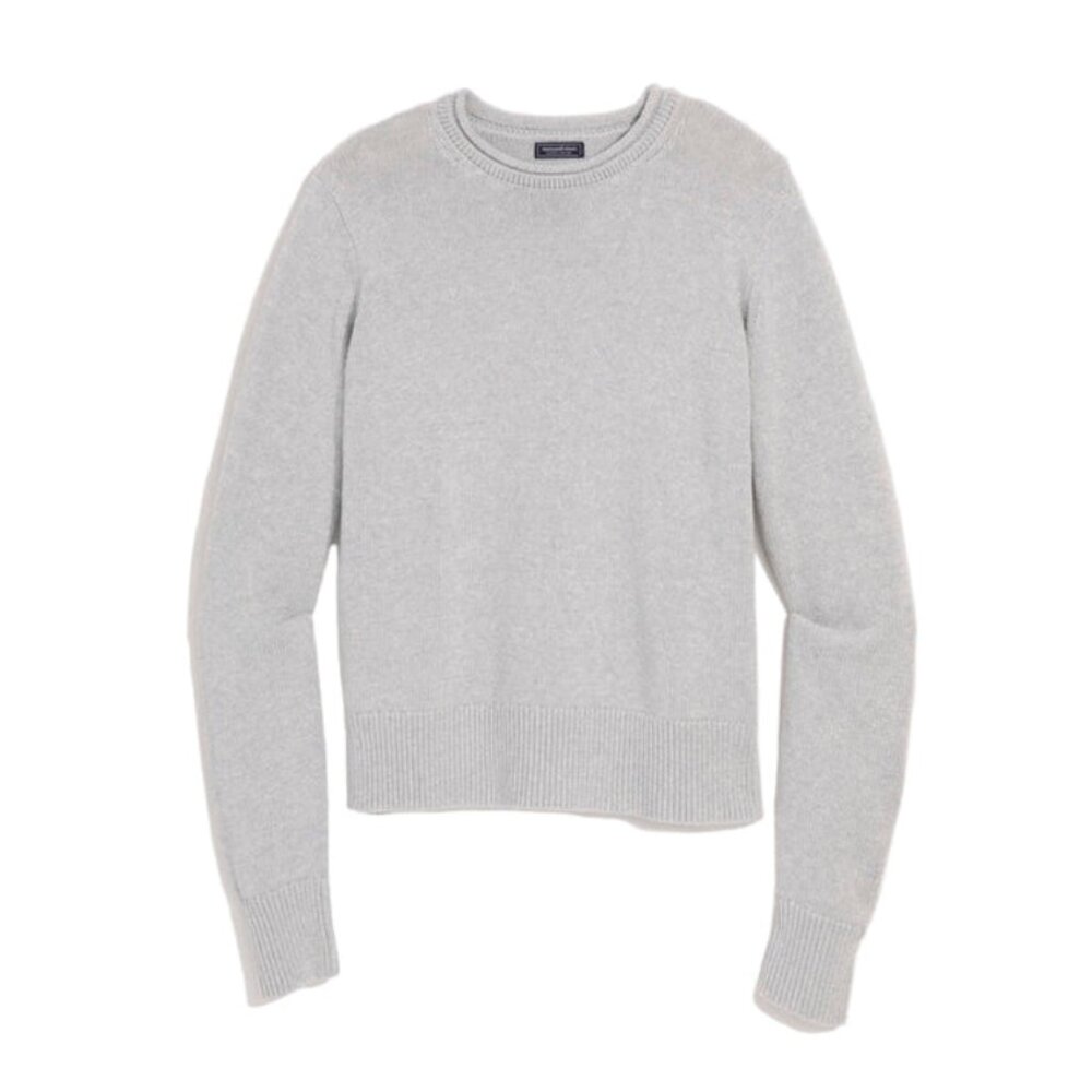 vineyard vines Katie Cotton Rollneck Sweater Sz XS Grey